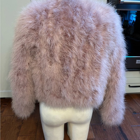 Lamarque Deora blush 100% turkey feathers jacket! XS Not included in sale - Picture 5 of 8